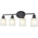 Amberle 4 Light 28 inch Matte Black Bathroom Vanity Light Wall Light